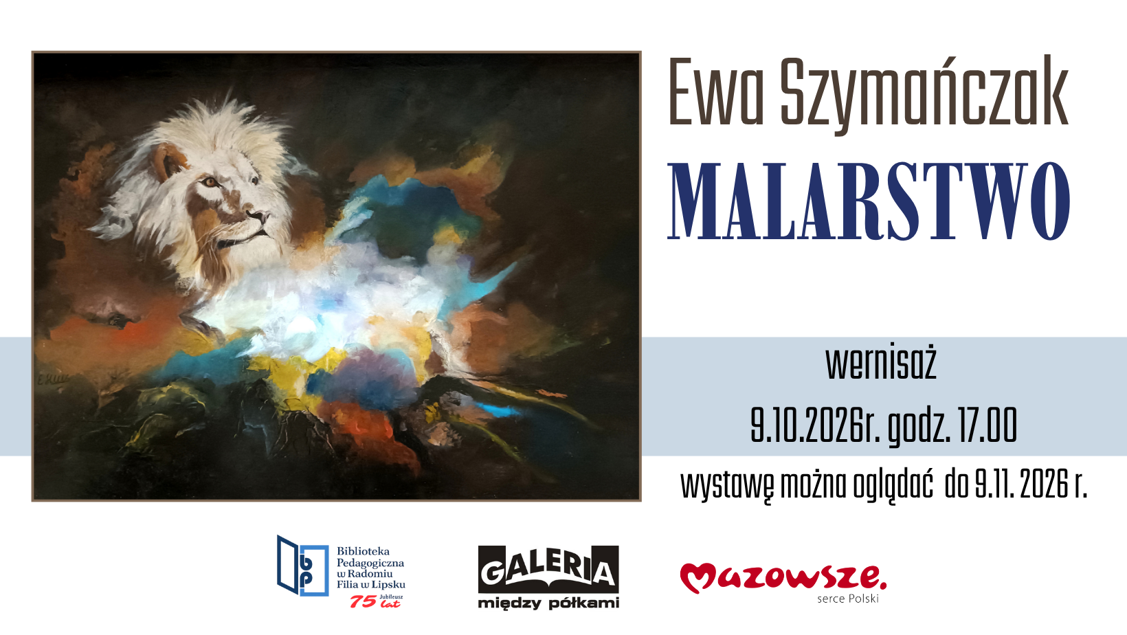 Malarstwo Ewy Szymańczak – wernisaż w "Galerii między półkami"